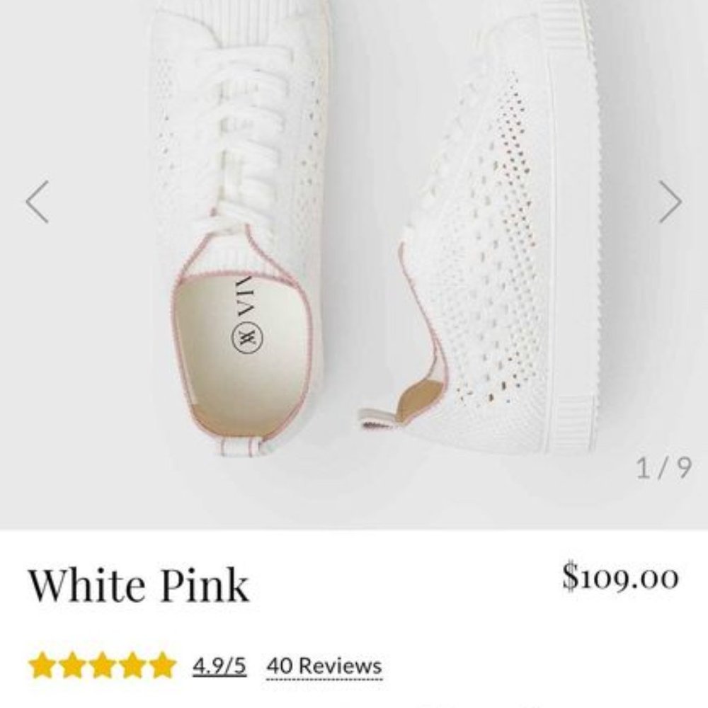 Vivaia white size 39 tennis shoes
